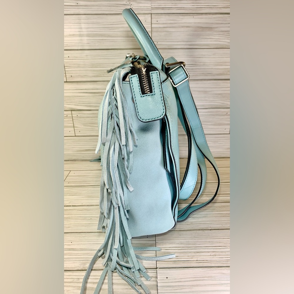 Sold🚨Fossil Turquoise Ice Parker Laptop Back pack w/ top Handle & Fringe design - Picture 4 of 13